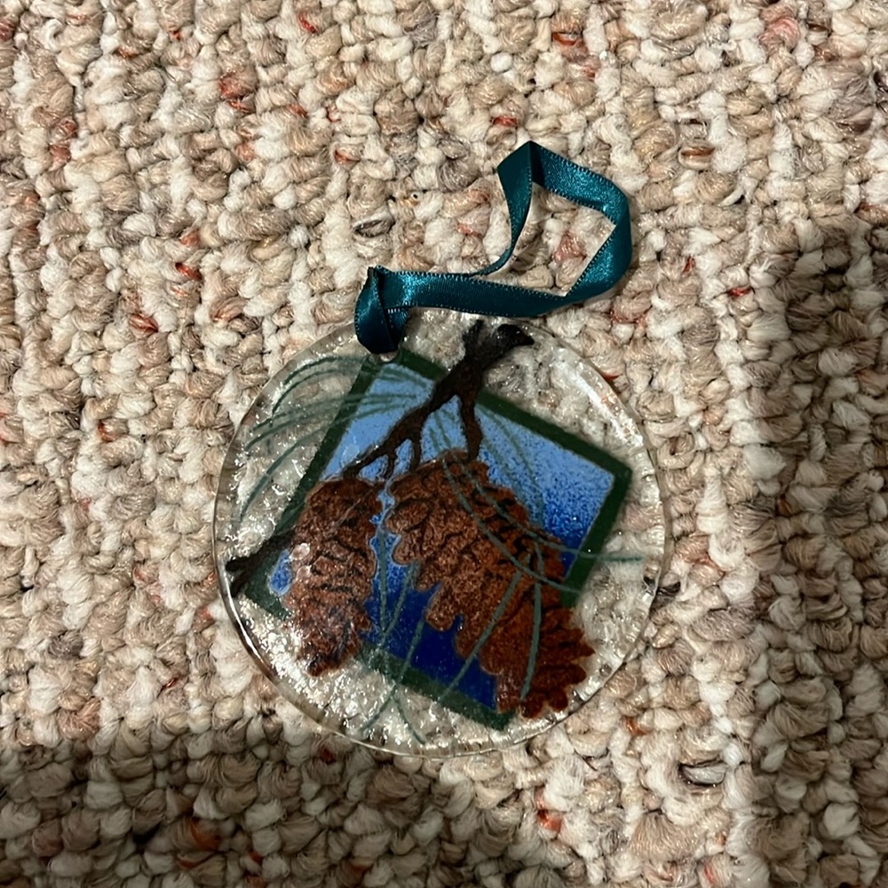 Glass pinecone ornament